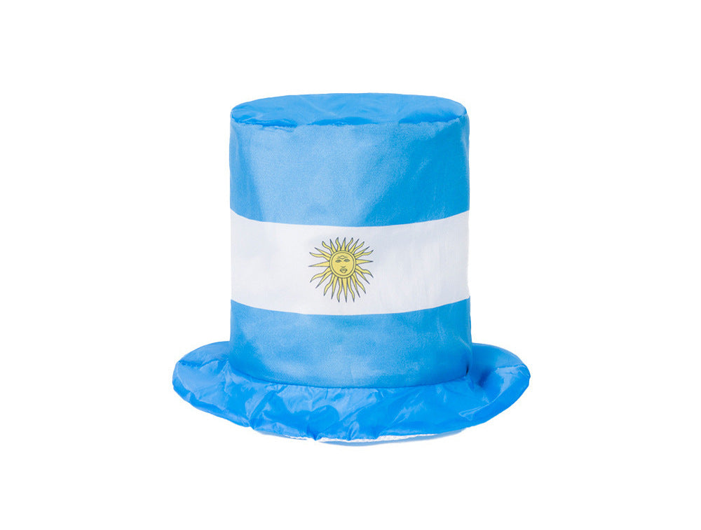 2026 US-Canada-Mexico World Cup Hat Fan Supplies Cheering Props Digital Printing Polyester Flag High Hat
