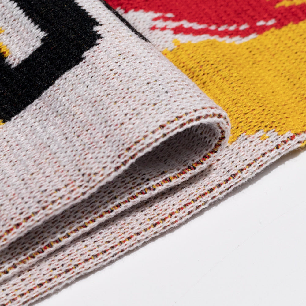 Spot 2026 World Cup fan products acrylic acrylic jacquard knitted football scarf German fan scarf