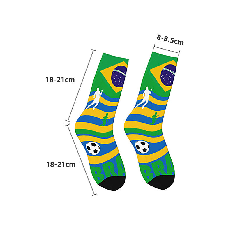 U.S.-Canada-Mexico 2026 World Cup Products Fan Socks Polyester Medium Tube Socks Football Sports Socks Event Cheering Supplies