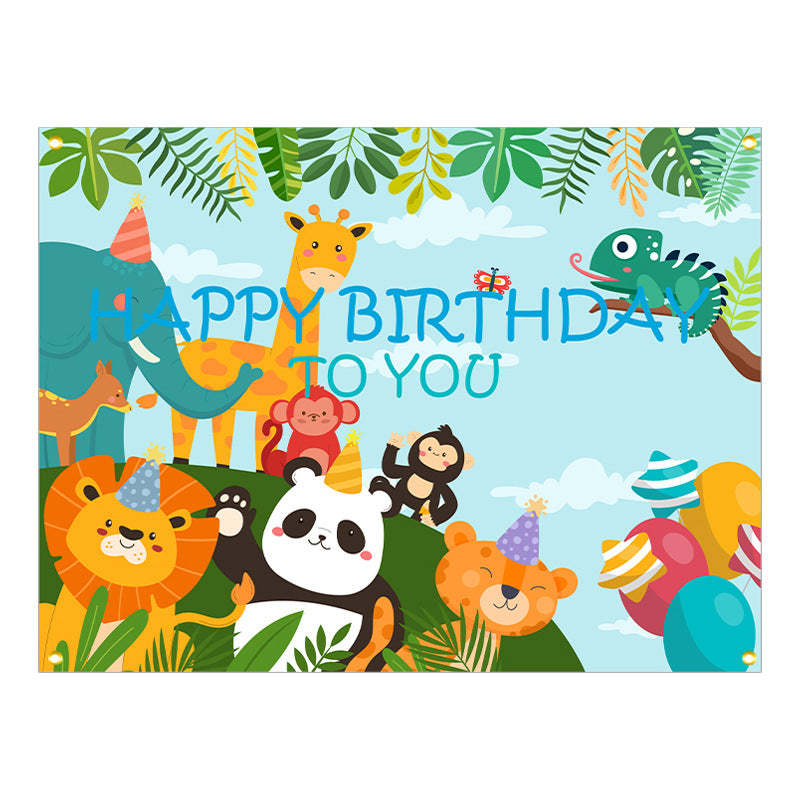 ins style birthday background cloth hanging cloth children's party 100 days year old arrangement cartoon tapestry photo photography cloth
