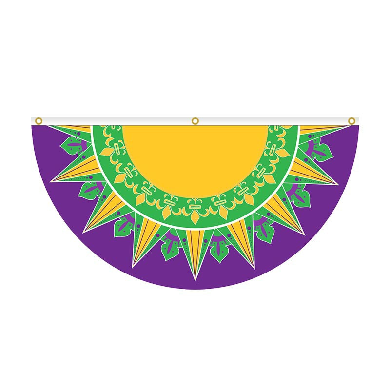 Brazilian Carnival Fan Flag Mardi Gras Carnival Festival Atmosphere Party Decoration Half Fan Flag