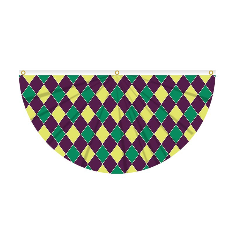 Brazilian Carnival Fan Flag Mardi Gras Carnival Festival Atmosphere Party Decoration Half Fan Flag