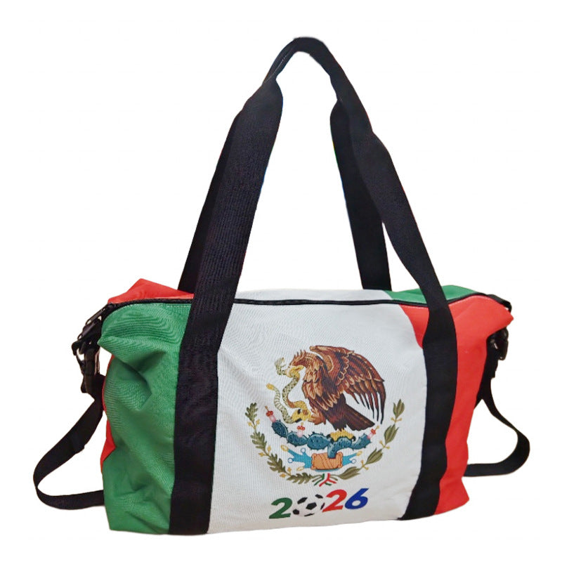 US, Canada and Mexico 2026 World Cup Products Oxford Cloth Travel Bag Short-haul Luggage Large Capacity Tote Bag Printed Logo