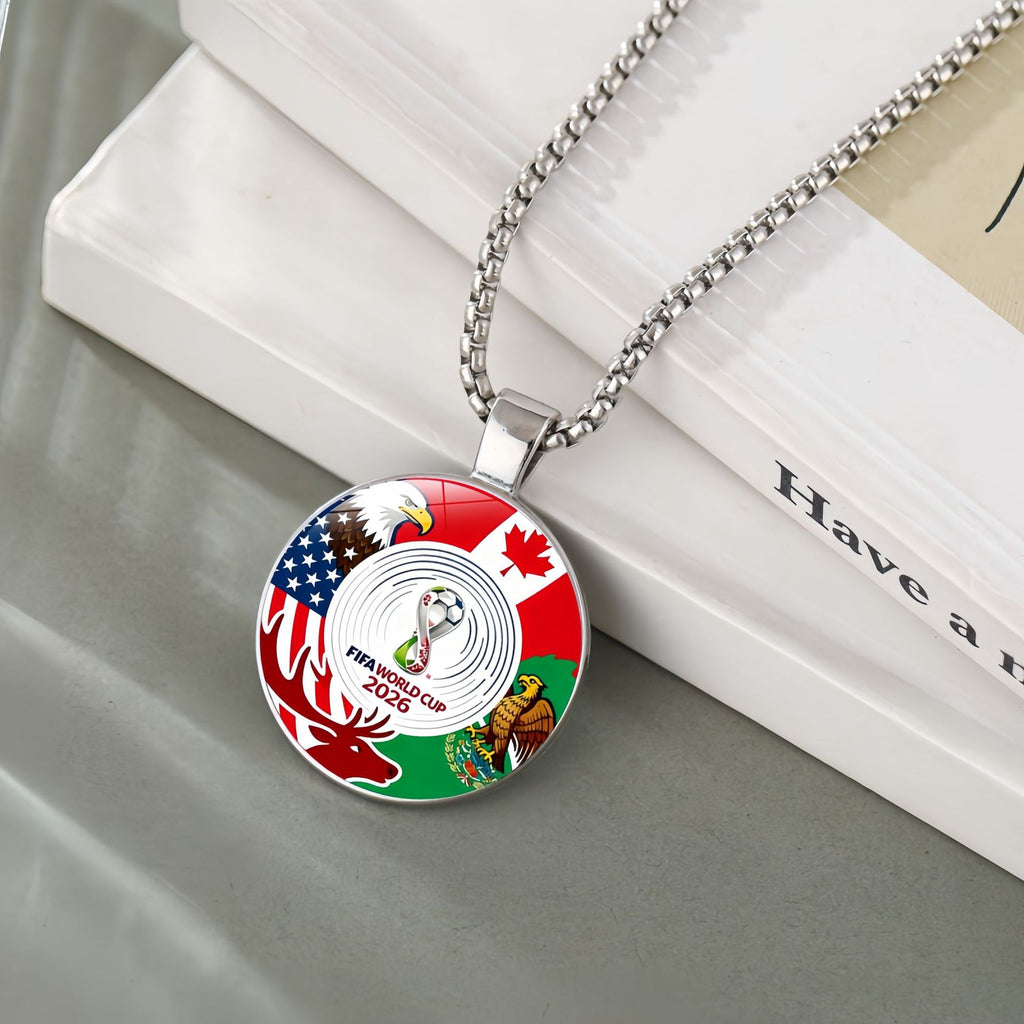 2026 US-Canada-Mexico World Cup Hercules Cup Pendant Necklace Women's Jewelry Football Fans Peripheral Accessories Sweater Chain