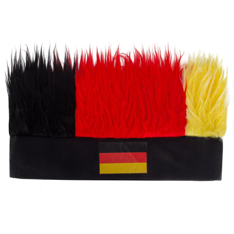U.S.-Canada-Mexico 2026 World Cup Products Football Fans Wig Flag Headgear Come on Cheer Headband Wig