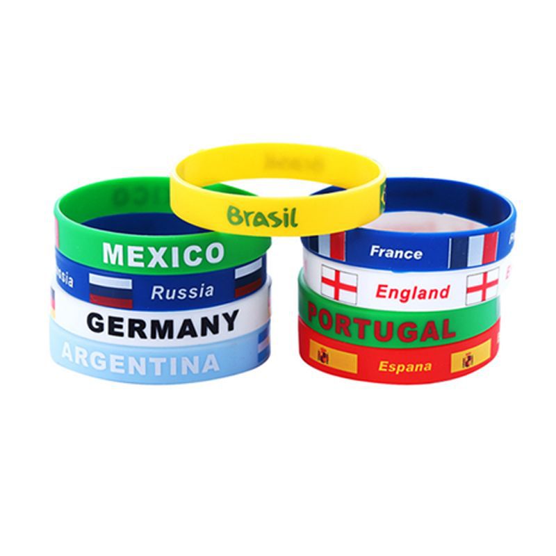 US, Canada and Mexico 2026 World Cup Fan Products Silicone Bracelet Mexican Flag Cheering Props Football Wristband