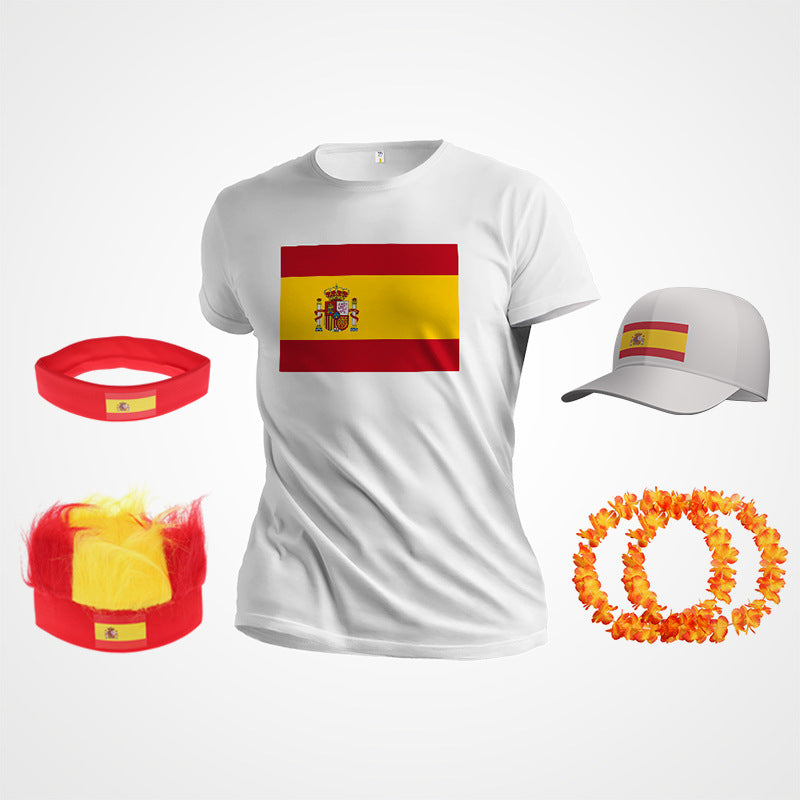 Spanish flag National Day flag hand waving flag stringing flag car flag fans backpack masks foreign trade campaign flag