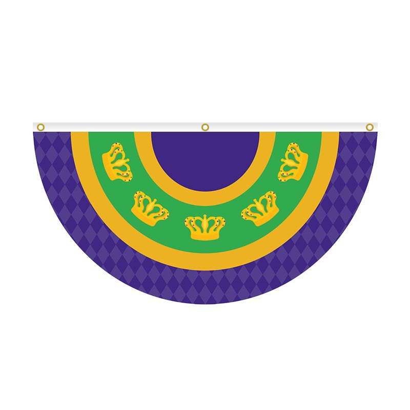 Brazilian Carnival Fan Flag Mardi Gras Carnival Festival Atmosphere Party Decoration Half Fan Flag