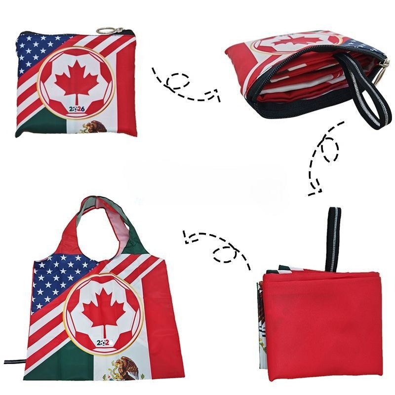 US, Canada and Mexico 2026 World Cup products Tote bags Folding bags Unisex fan supplies Customization
