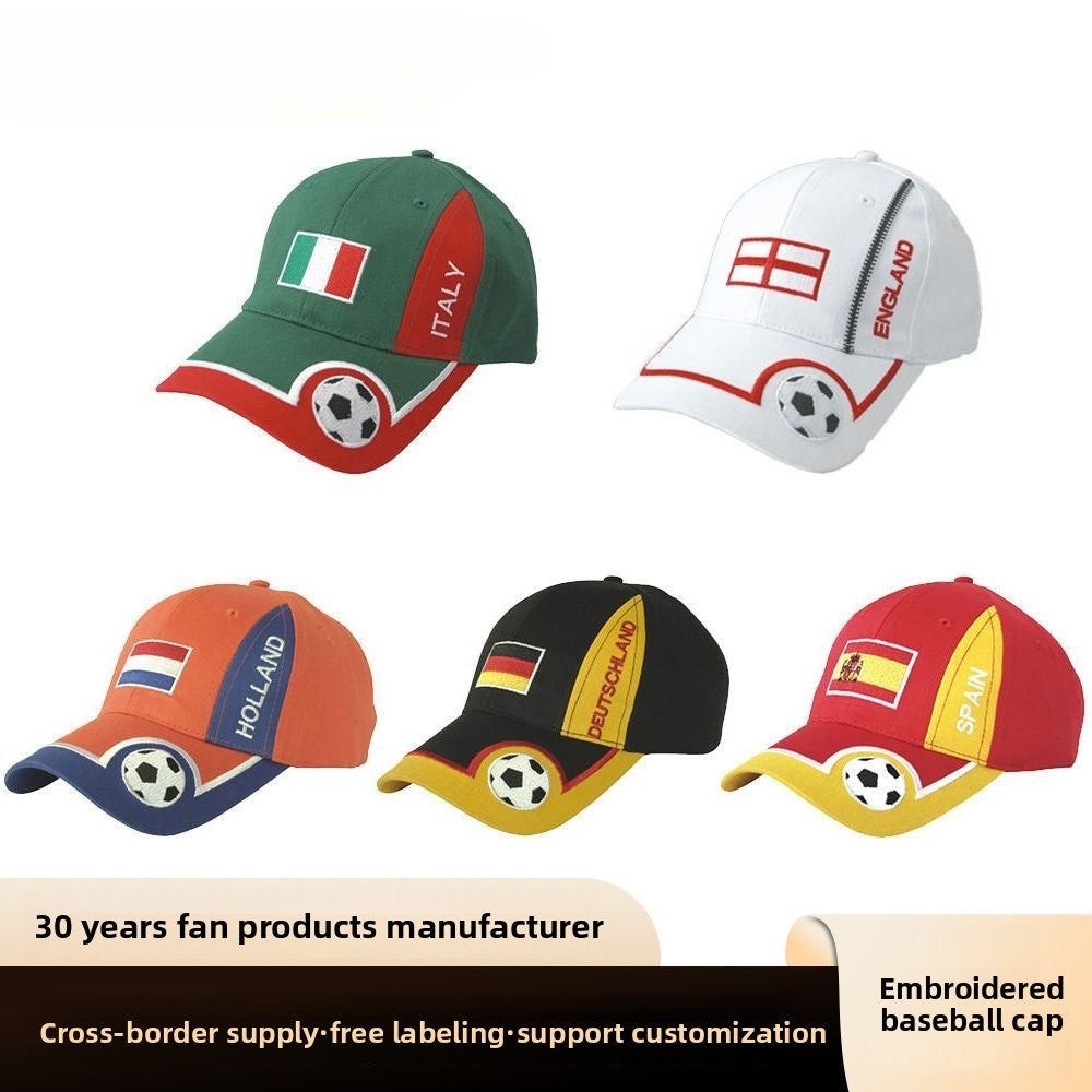 2026 US, Canada and Mexico World Cup fan products fan cap embroidered baseball cap DIY event cheering products