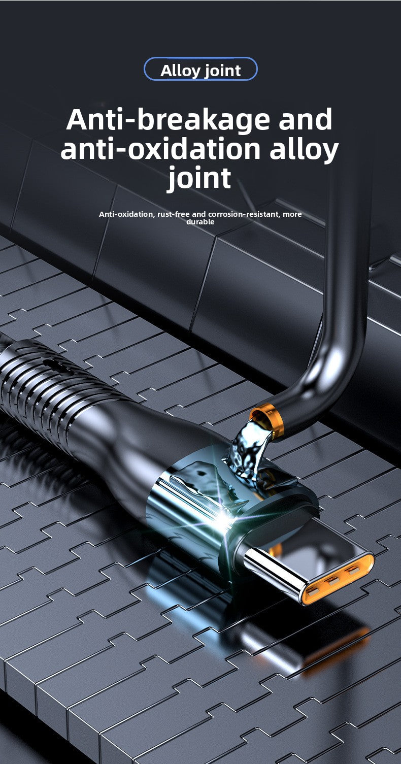 120W charger cable braided data cable three-in-one tpyec super fast charging car one-to-three Huawei universal