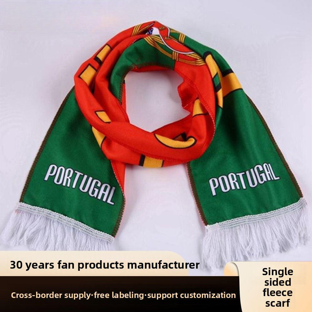 2026 US, Canada and Mexico World Cup Football Event Campaign Festival Advertising Scarf Single-sided velvet Fan Scarf Customization