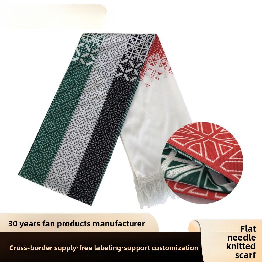 US, Canada and Mexico World Cup fan scarves, football matches, club plain weave scarves, custom cheering props