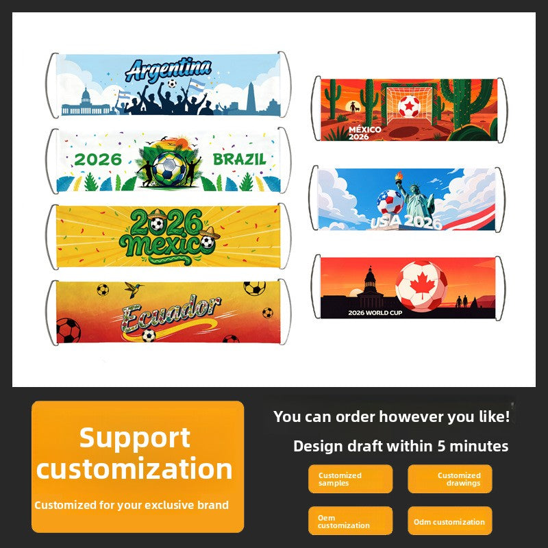 United States, Canada and Mexico 2026 World Cup products hand-pulled flags, advertising flags, fans cheering supplies, Lala flags, retractable flags