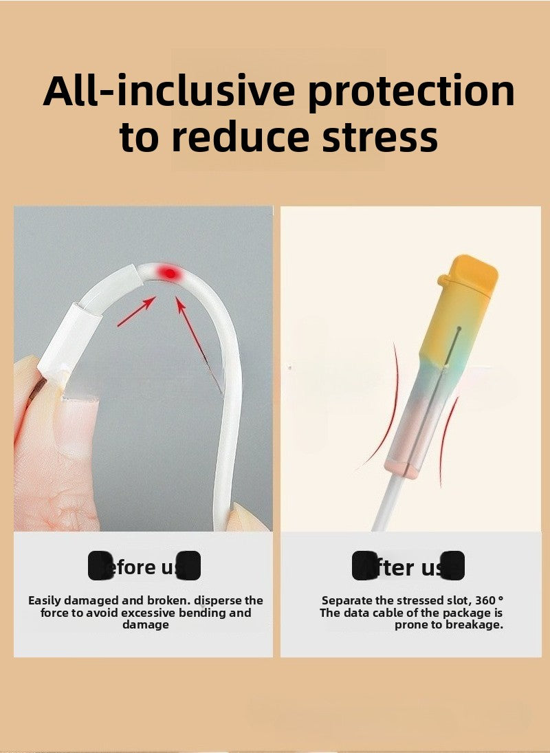 New data cable protective cover silicone anti-break charging cable protective cover cable biter anti-break