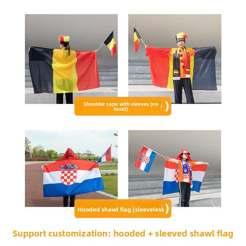 2026 US, Canada and Mexico World Cup Products Cape Flag England Flag Germany Body Flag Shawl Flag Fans Supplies