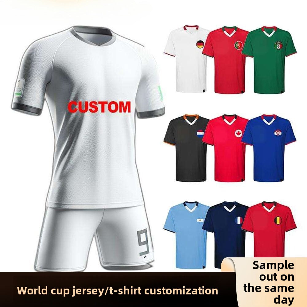 2026 US, Canada and Mexico World Cup quick-drying fans T-shirt national flag football jersey cheering sportswear customization