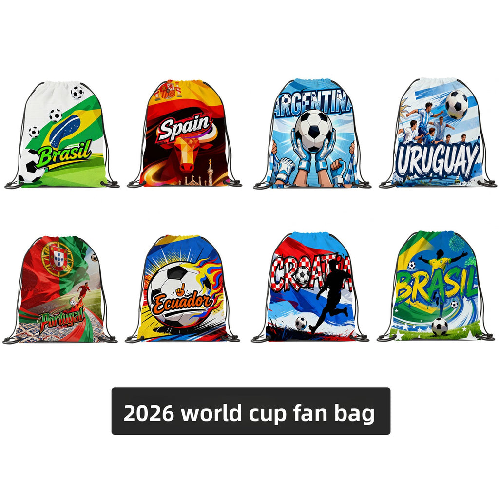 US, Canada and Mexico 2026 World Cup Products Drawstring Bag Training Sneakers Bag Storage Bundle Backpack Fan Supplies