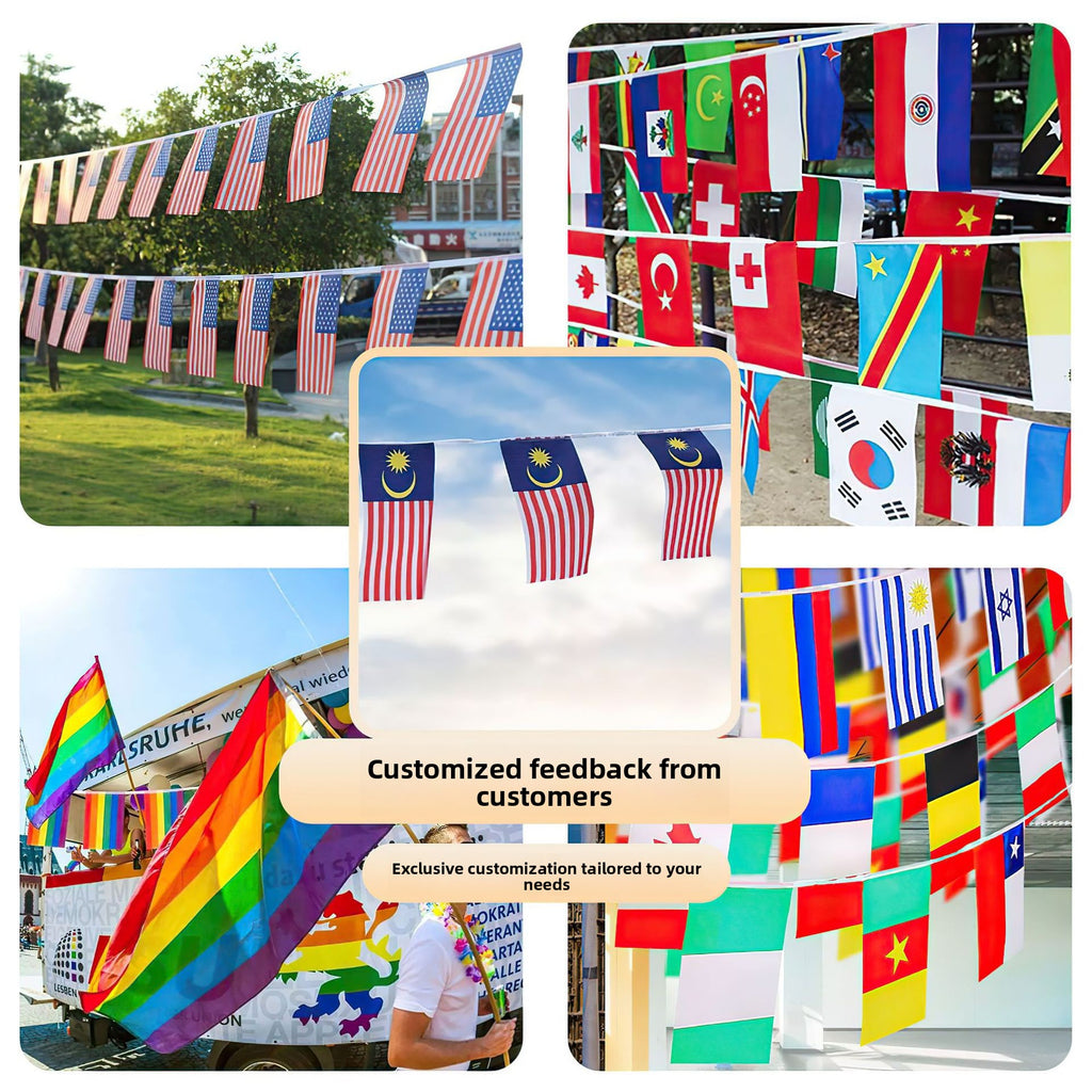 American Independence Day flag, stars and stripes, European Cup World Cup product fan flag, 10,000 flags hanging flags