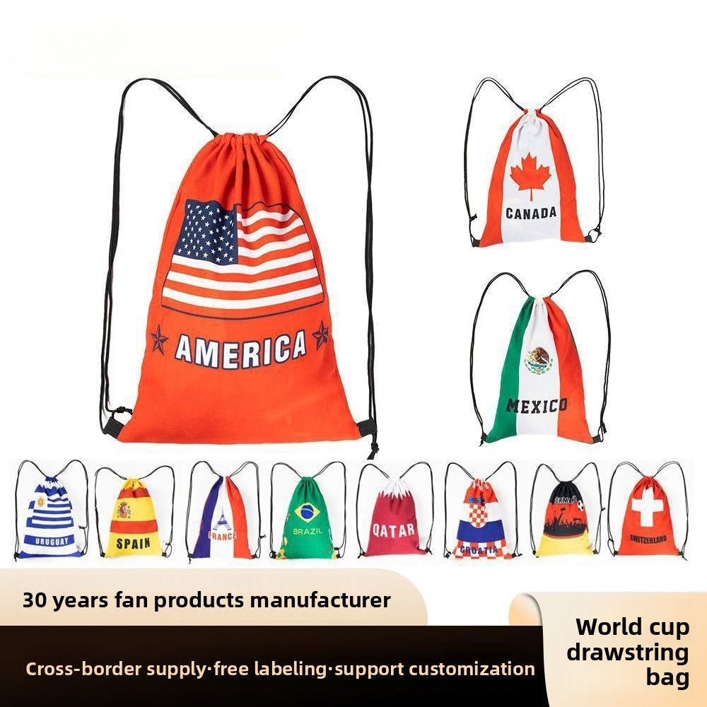 2026 US, Canada and Mexico World Cup products Football storage bag Fan bundle bag Double shoulder drawstring bag Sneaker bag