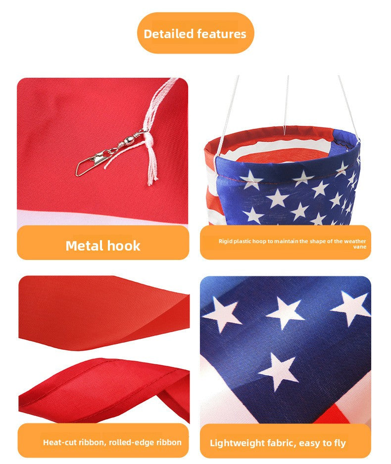 Independence Day Star Wind Cane Flag Garden Party Decoration Flag Labor Day Labor Day Wind Cane Flag