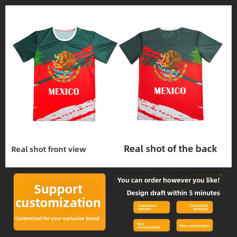 US, Canada and Mexico 2026 World Cup jersey short-sleeved US, Mexico and Canada football jersey fans T-shirt
