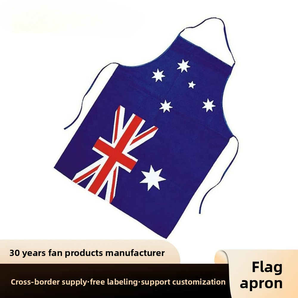 National flag apron 2026 US, Canada and Mexico World Cup products Fan home decoration, anti-fouling and durable work apron