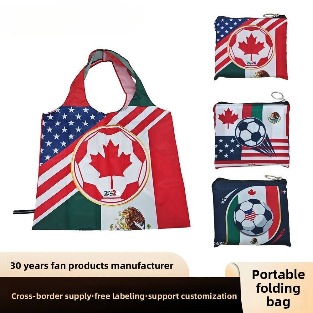 US, Canada and Mexico 2026 World Cup products Tote bags Folding bags Unisex fan supplies Customization