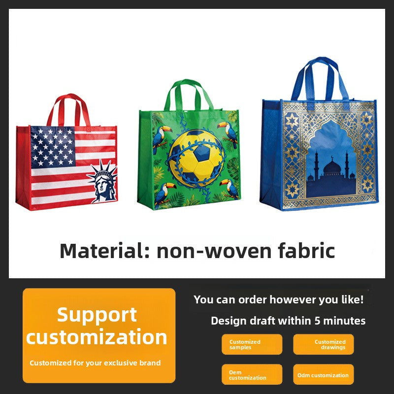 US, Canada and Mexico 2026 World Cup Products Non-woven bags Non Woven portable environmentally friendly shopping bags Storage bags